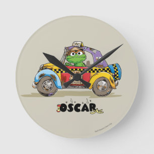 Vintage Oscar's Taxi Service Round Clock