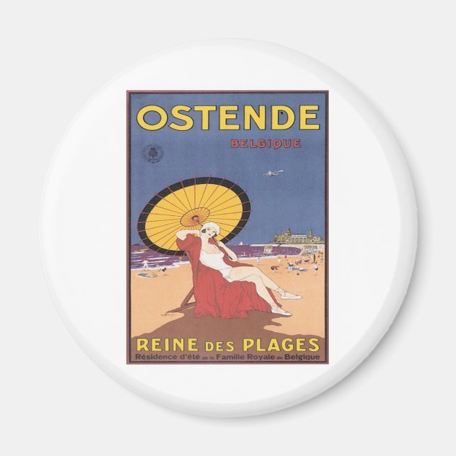 Vintage Ostende Belgique Magnet (Front)