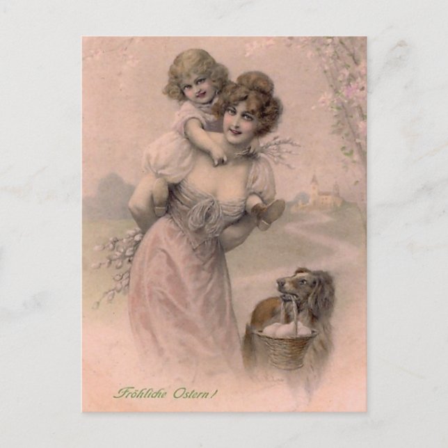 Vintage Ostern Postcard (Front)