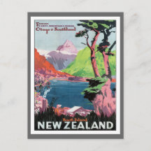 New Zealand Luftbild Postcard: Aoraki Südinsel 