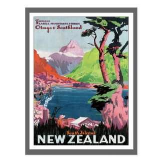 Vintage Otago New Zealand Postcard