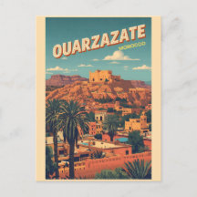 Vintage Ouarzazate city kasbah Sahara Desert moroc