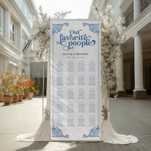 Vintage Our Favorite People Seating Charts Retractable Banner