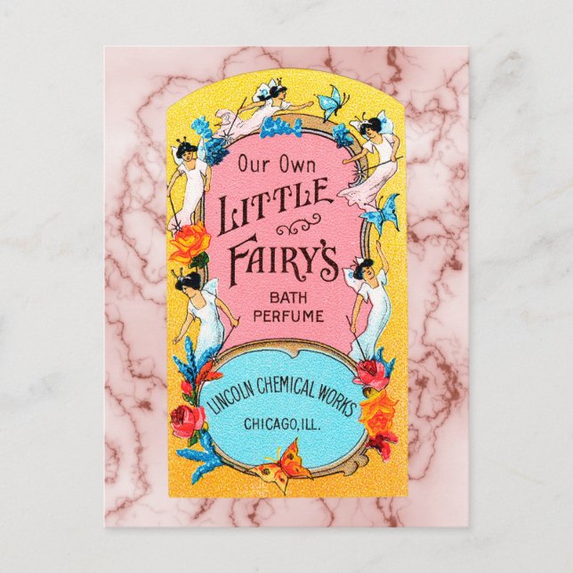 Vintage Our Own Little Fairy's Bath Perfume Postcard (Front)
