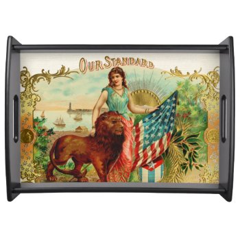Vintage Our Standard Label Serving Tray by BluePress at Zazzle