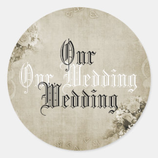 Vintage our wedding  Sticker