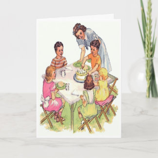 Vintage Outdoor Birthday Party Card