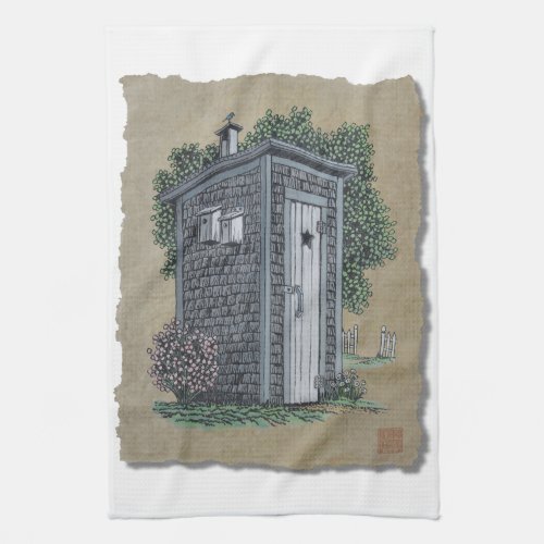 Vintage Outhouse Towel