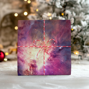 Vintage Overlay Orion Nebula Celestial Photo Wrapping Paper Sheets