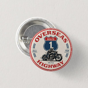 vintage Overseas Highway florida keys road gifts Button