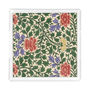 Vintage Owen Jones Chinoiserie Peony Pattern Acrylic Tray