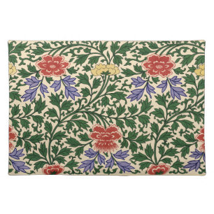 Vintage Owen Jones Chinoiserie Peony Pattern Cloth Placemat