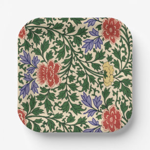 Vintage Owen Jones Chinoiserie Peony Pattern Paper Plates