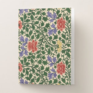 Vintage Owen Jones Chinoiserie Peony Pattern Pocket Folder