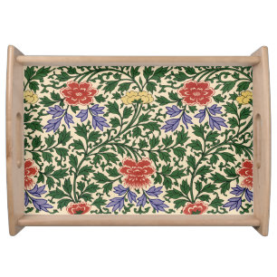Vintage Owen Jones Chinoiserie Peony Pattern Serving Tray