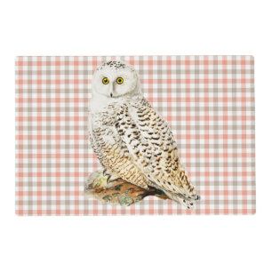 Vintage Owl Art Bird Placemat