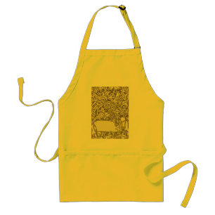 Vintage Owl Bookplate Arts and Crafts Walter Crane Adult Apron