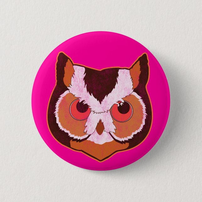 Vintage Owl Button (Front)