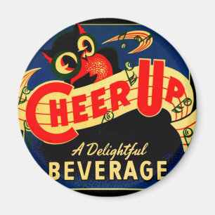 Vintage Owl Cheer Up Soda Pop Sign Ad Graphics Magnet
