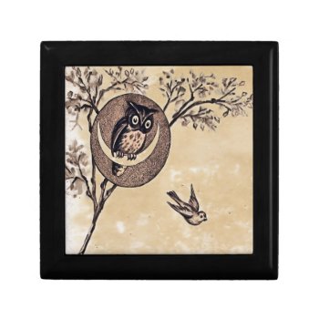 Vintage Owl Gift Box by EndlessVintage at Zazzle