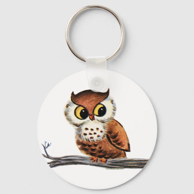 Vintage Owl Keychain (Front)