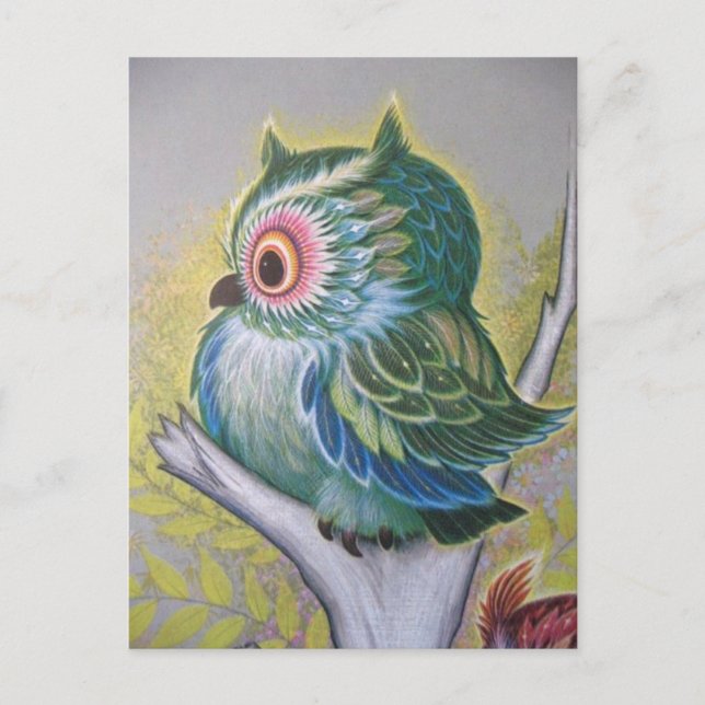 Vintage Owl Postcard (Front)