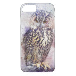 Vintage Owl Watercolor Bird Iphone 8/7 Cases at Zazzle