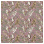 Vintage owls - Lilac Fabric