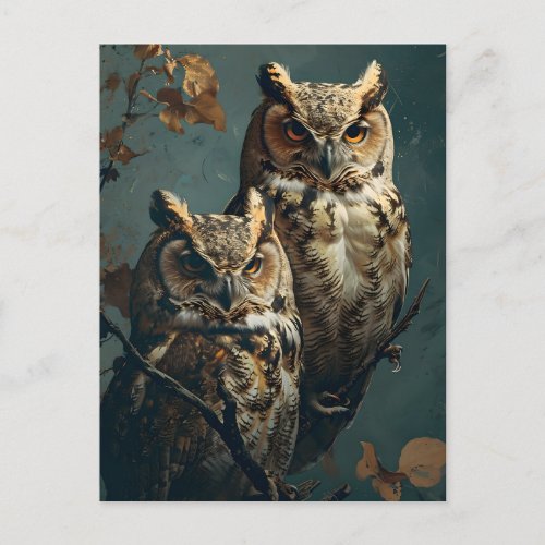 Vintage Owls Postcard