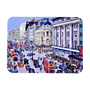 Vintage Oxford Street London Puzzle Magnet