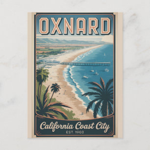Vintage Oxnard California Retro Travel Holiday Postcard