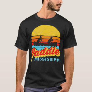 Vintage Paddle Mississippi Canoeing Retro Sun T-Shirt