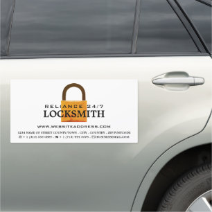 Vintage Padlock, Locksmith Car Magnet