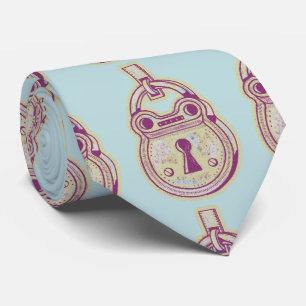 Vintage padlock neck tie