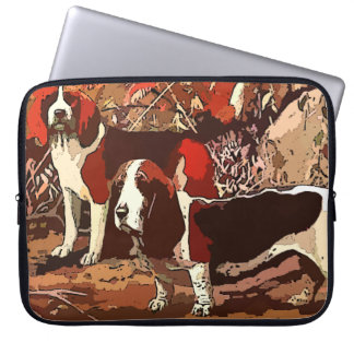 Vintage Painted Beagles Laptop Computer Sleeve