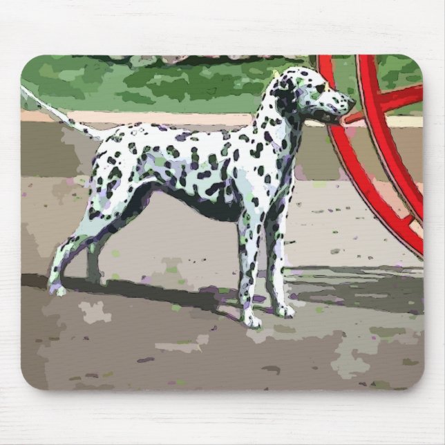 vintage painted dalmatian mouse pad (Front)