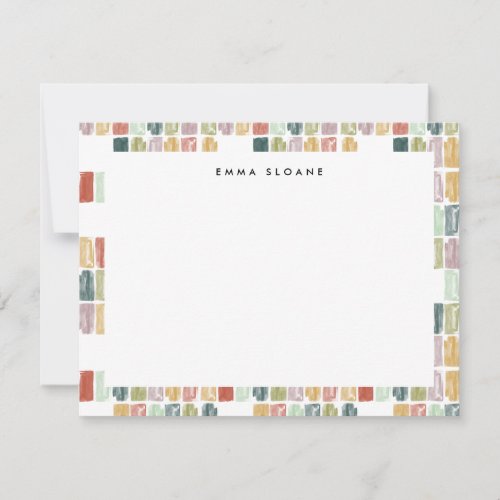 Vintage Painted Jewel Personalized Note Cards