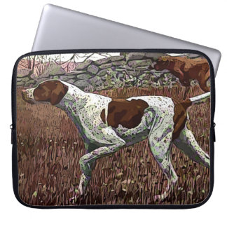 Vintage Painted Pointers Laptop Computer Sleeve