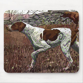 vintage painted pointers mouse pad