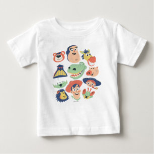 Vintage Painted Toy Story Characters Baby T-Shirt