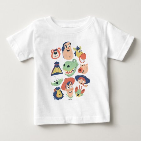 Vintage Painted Toy Story Characters Baby T-shirt