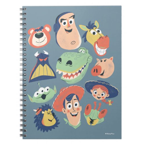 Vintage Painted Toy Story Characters Notebook