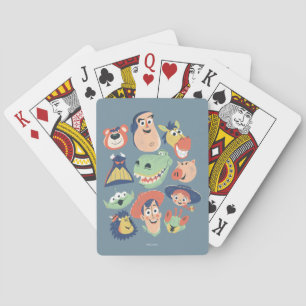 Vintage Painted Toy Story Characters Playing Cards