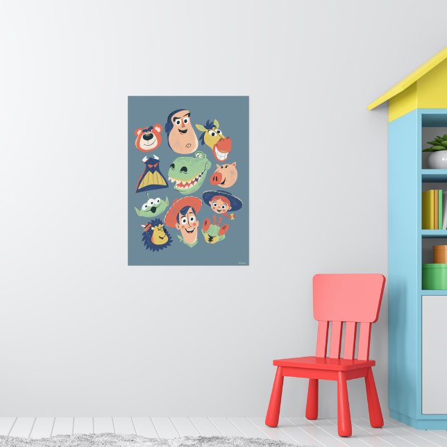 Vintage Painted Toy Story Characters Poster | Zazzle