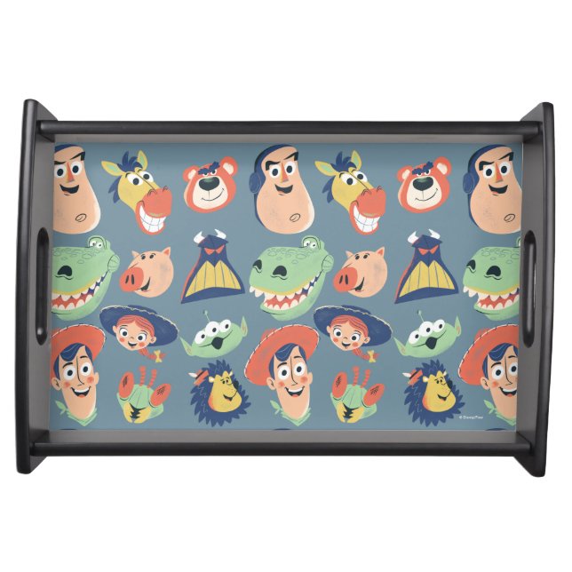 Vintage Painted Toy Story Characters Serving Tray (Front)