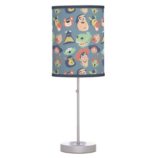 Vintage Painted Toy Story Characters Table Lamp