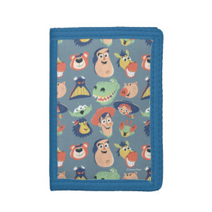Vintage Painted Toy Story Characters Trifold Wallet