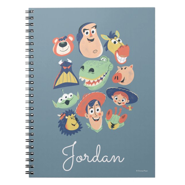 Vintage Painted Toy Story - Personalized Notebook (Front)