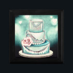 Vintage Painted Wedding Cake Gift Box<br><div class="desc">Vintage Painted Wedding Cake</div>