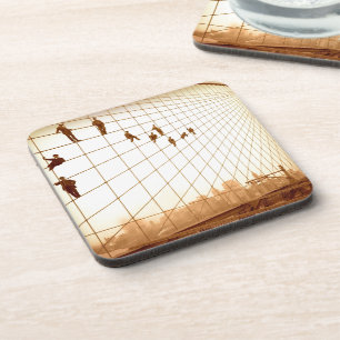 Vintage Painters Brooklyn Bridge Beverage Coaster